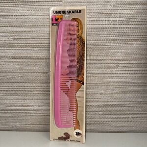 Vintage Lifetime Unbreakable Hair Comb Pink ~ Unused Sealed